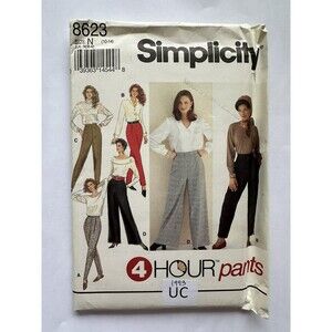 Simplicity 8623 Tapered or Wide Leg Pants Sewing Pattern Size 10-14 UNCUT